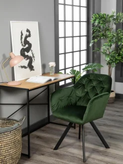 Drehbarer Samt-Armlehnstuhl Lucie