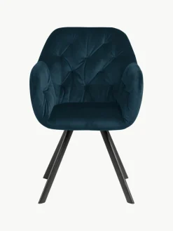 Drehbarer Samt-Armlehnstuhl Lucie