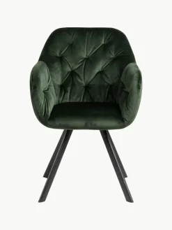 Drehbarer Samt-Armlehnstuhl Lucie