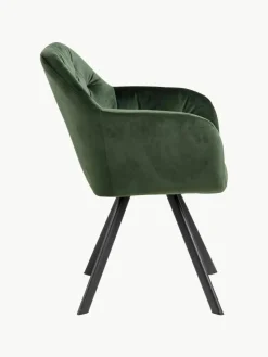 Drehbarer Samt-Armlehnstuhl Lucie