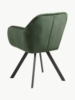 Drehbarer Samt-Armlehnstuhl Lucie