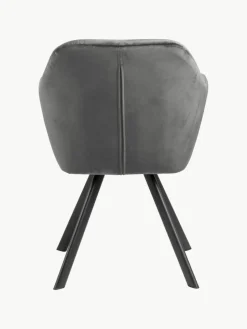 Drehbarer Samt-Armlehnstuhl Lucie