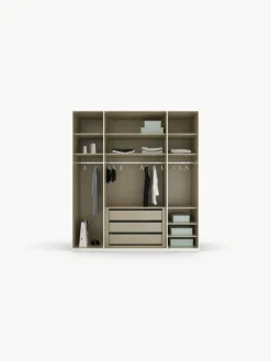 Drehtürenschrank Skat Shine mit beleuchteten Glastüren