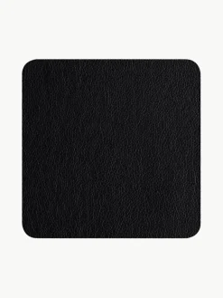 Eckige Kunstleder-Untersetzer Pik, 4 Stück