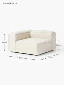 Eckmodul Lennon aus Leinen-Mix