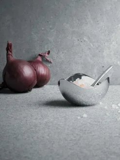 Edelstahl-Salzschale Bloom mit Löffel