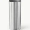 Edelstahl-Vase Bernadotte mit Rillenstruktur, H 19 cm