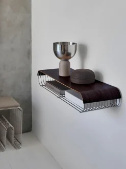 Eichenholz-Platte Curva für Wandregal