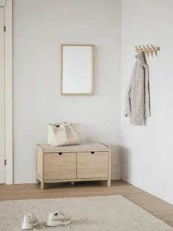 Eichenholz-Sitzbank Hillmond mit Schubladen