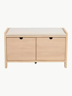 Eichenholz-Sitzbank Hillmond mit Schubladen