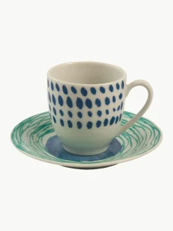 Espressotassen Marea mit Untertassen, 6er-Set