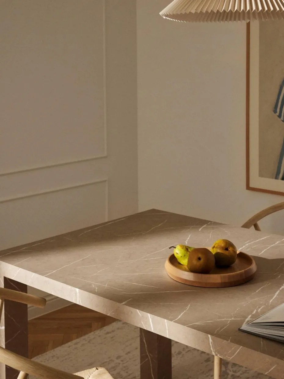 Esstisch Carl in Marmor-Optik, 180 x 90 cm