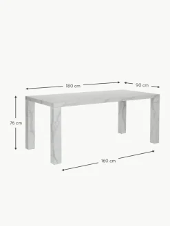 Esstisch Carl in Marmor-Optik, 180 x 90 cm