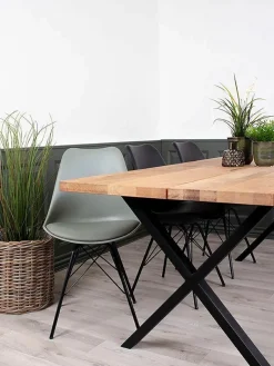 Esstisch Montpellier mit Tischplatte aus Eichenholz, 200 x 95 cm