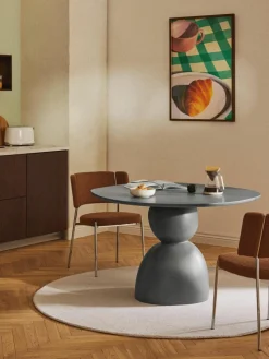 Esstisch Sahra in organischer Form, Ø 116 cm