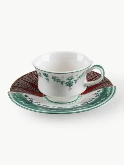 Fine Bone China Kaffeetasse Hybrid mit Untertasse