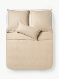 Flanell-Bettdeckenbezug Javon mit feinen Streifen