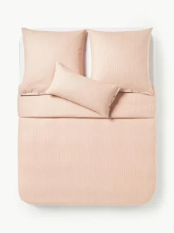 Flanell-Bettdeckenbezug Javon mit feinen Streifen