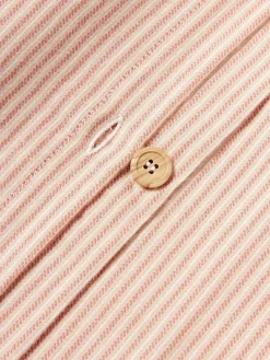 Flanell-Bettdeckenbezug Javon mit feinen Streifen