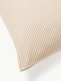 Flanell-Bettdeckenbezug Javon mit feinen Streifen