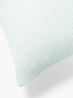 Flanell-Bettdeckenbezug Javon mit feinen Streifen