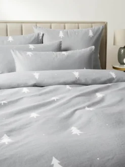 Flanell-Bettdeckenbezug X-mas Tree mit weihnachtlichem Motiv