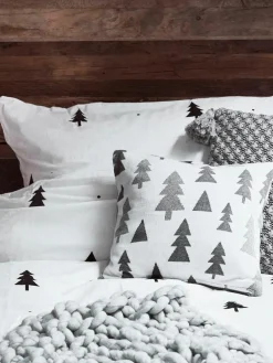 Flanell-Bettdeckenbezug X-mas Tree mit weihnachtlichem Motiv