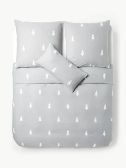 Flanell-Bettdeckenbezug X-mas Tree mit weihnachtlichem Motiv