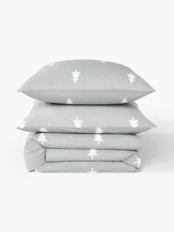 Flanell-Bettdeckenbezug X-mas Tree mit weihnachtlichem Motiv