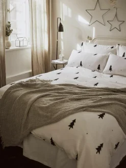 Flanell-Bettdeckenbezug X-mas Tree mit weihnachtlichem Motiv