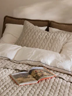 Flanell-Kissen Selby mit Strukturmuster