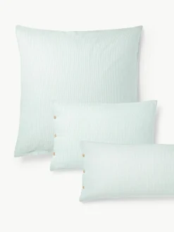 Flanell-Kopfkissenbezug Javon mit feinen Streifen