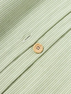 Flanell-Kopfkissenbezug Javon mit feinen Streifen