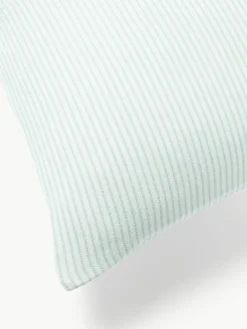 Flanell-Kopfkissenbezug Javon mit feinen Streifen