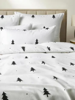 Flanell-Kopfkissenbezug X-mas Tree mit weihnachtlichem Motiv