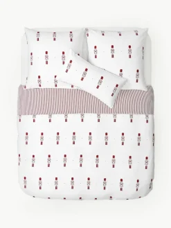 Flanell-Wendebettdeckenbezug Noan mit Nussknackermotiv