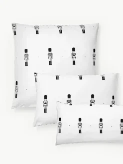 Flanell-Wendekopfkissenbezug Noan mit Nussknackermotiv