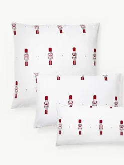 Flanell-Wendekopfkissenbezug Noan mit Nussknackermotiv