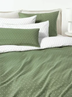 Flanell-Wendekopfkissenbezug Betty, gepunktet