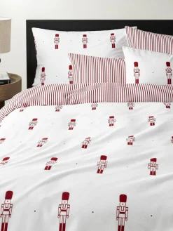 Flanell-Wendekopfkissenbezug Noan mit Nussknackermotiv