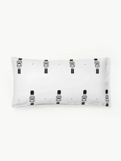 Flanell-Wendekopfkissenbezug Noan mit Nussknackermotiv