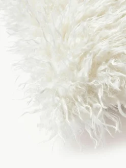 Flauschige Kunstfell-Kissenhülle Morten, gelockt