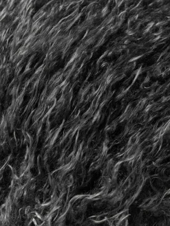 Flauschige Kunstfell-Kissenhülle Morten, gelockt