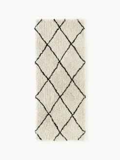 Flauschiger Hochflor-Läufer Naima, handgetuftet