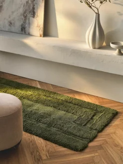 Flauschiger Hochflor-Läufer Genève mit erhabener Hoch-Tief-Struktur