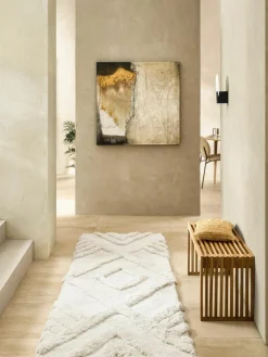 Flauschiger Hochflorläufer Magda mit erhabener Hoch-Tief-Struktur