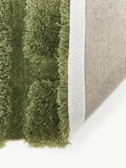 Flauschiger Hochflor-Läufer Genève mit erhabener Hoch-Tief-Struktur