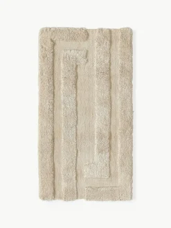 Flauschiger Hochflor-Teppich Genève mit erhabener Hoch-Tief-Struktur