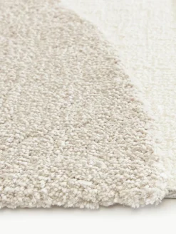 Flauschiger Hochflor-Teppich Jade mit erhabener Hoch-Tief-Struktur