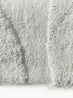 Flauschiger Hochflor-Teppich Jade mit erhabener Hoch-Tief-Struktur